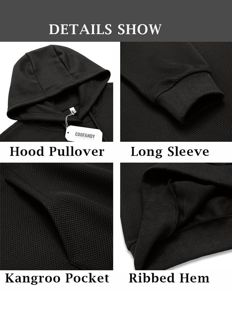 Casual Classic Waffle Knit Hoodie