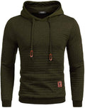 Gym Drawstring Plaid Jacquard Hoodie (US Only)