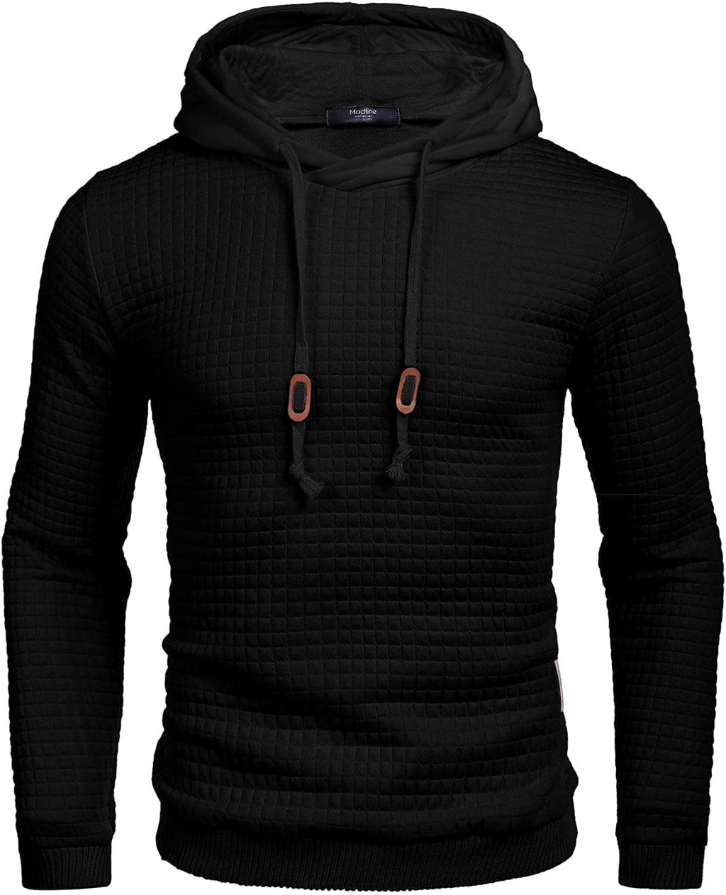 Gym Drawstring Plaid Jacquard Hoodie (US Only)