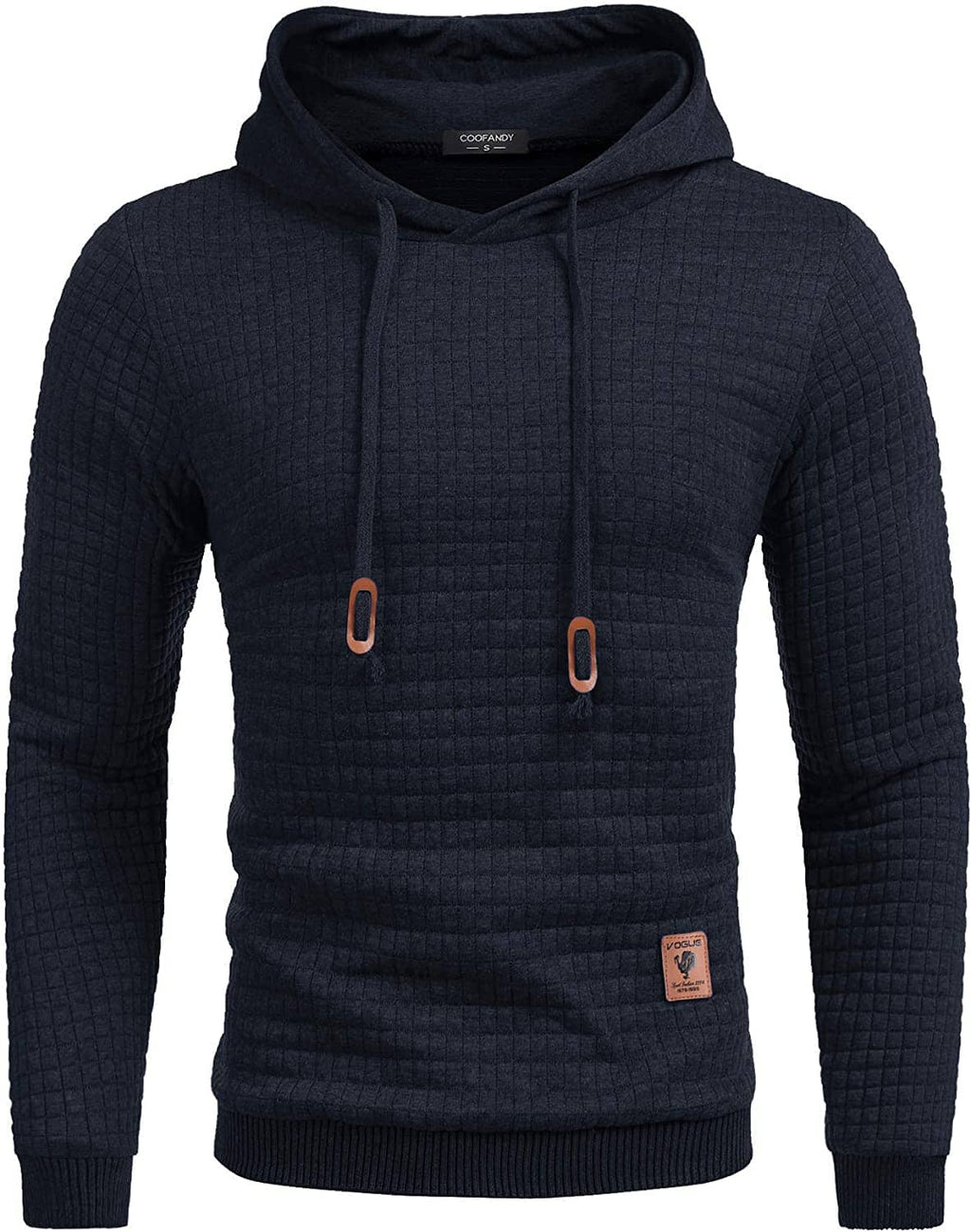 Gym Drawstring Plaid Jacquard Hoodie (US Only)