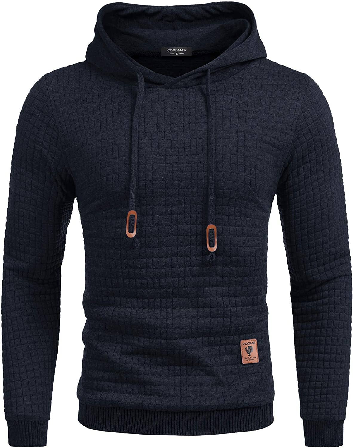 Gym Drawstring Plaid Jacquard Hoodie (US Only)