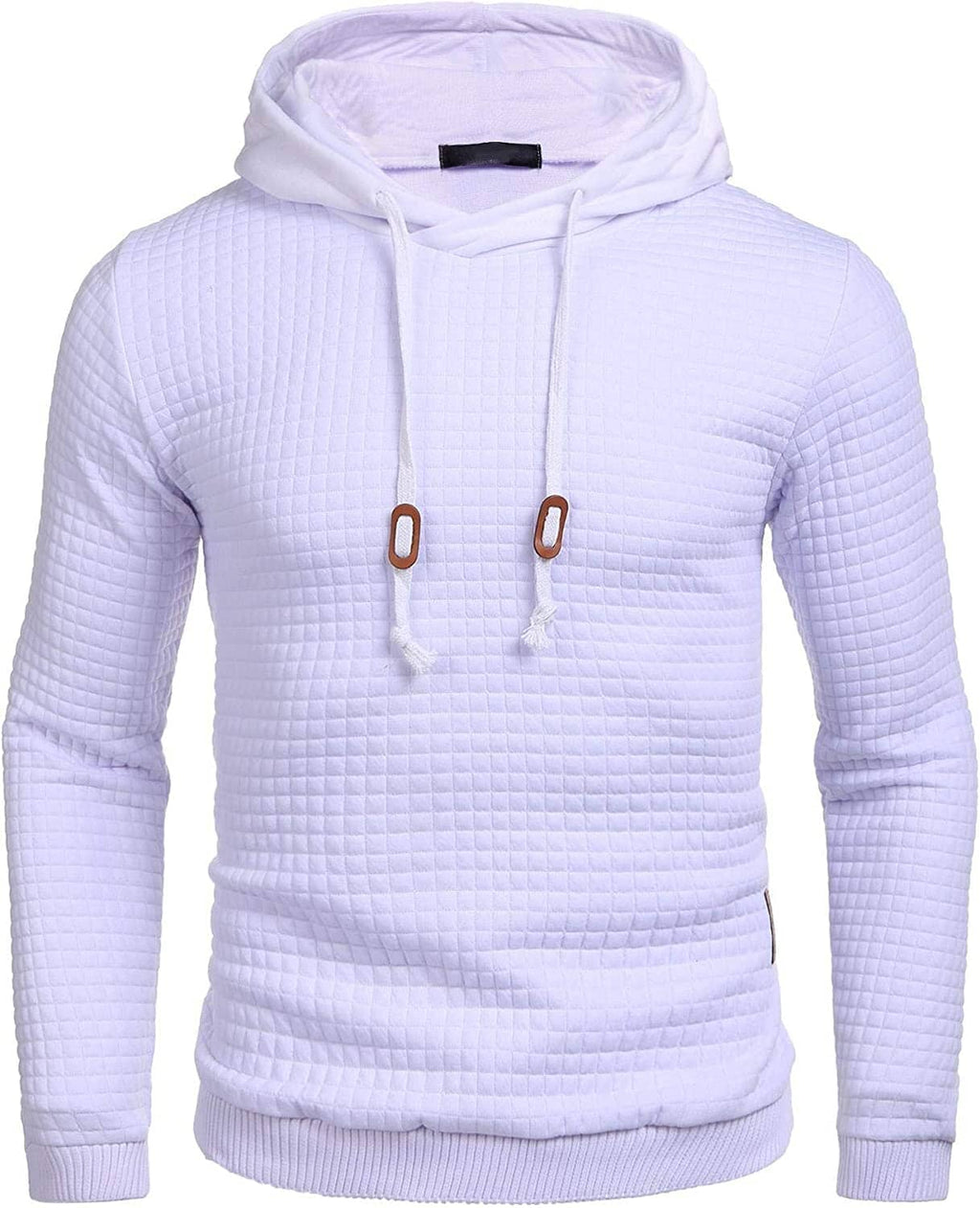 Gym Drawstring Plaid Jacquard Hoodie (US Only)