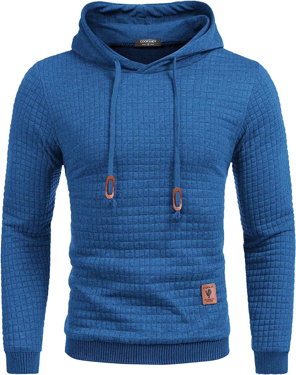 Gym Drawstring Plaid Jacquard Hoodie (US Only)