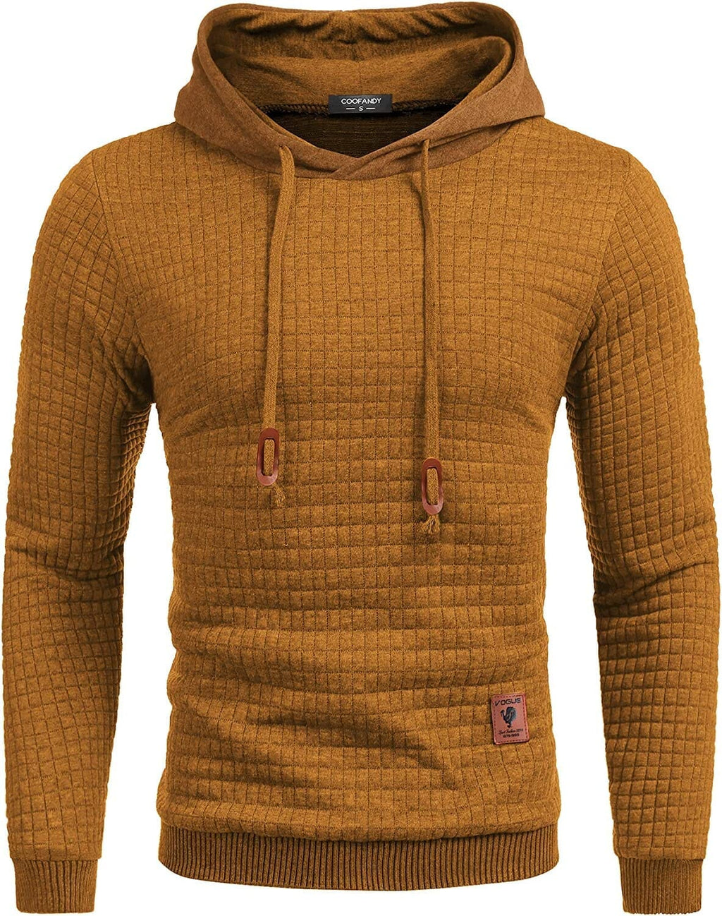 Gym Drawstring Plaid Jacquard Hoodie (US Only)