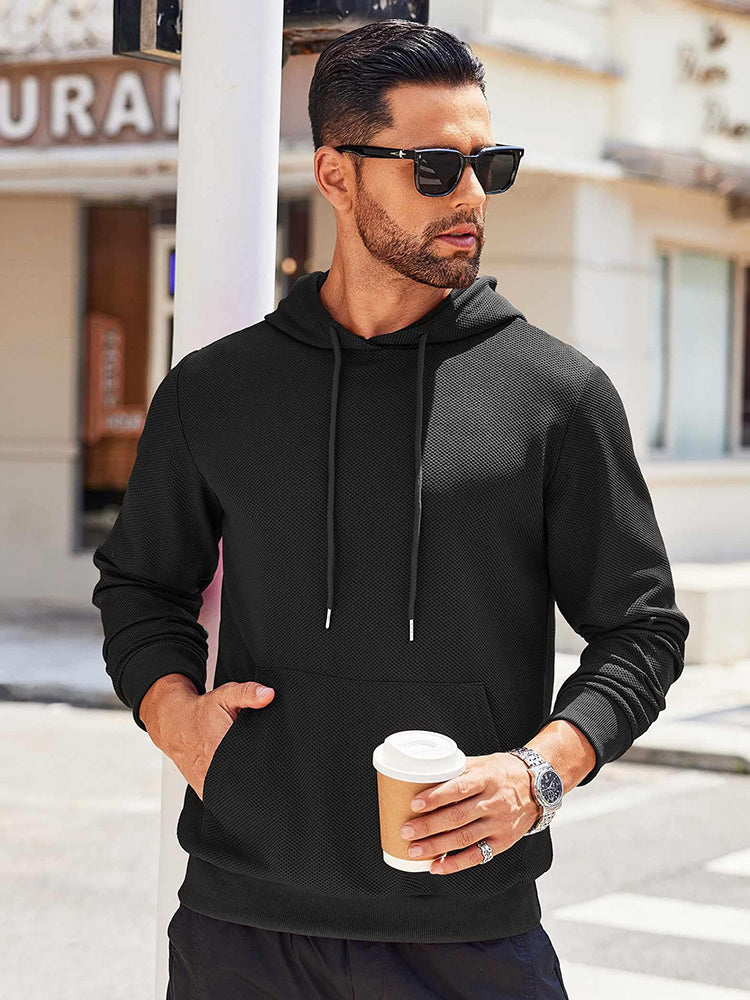 Casual Classic Waffle Knit Hoodie