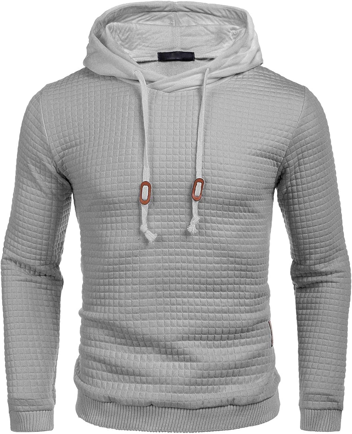 Gym Drawstring Plaid Jacquard Hoodie (US Only)