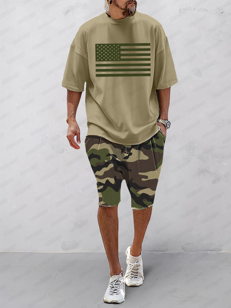 Athleisure Camo Print 2-Piece Set