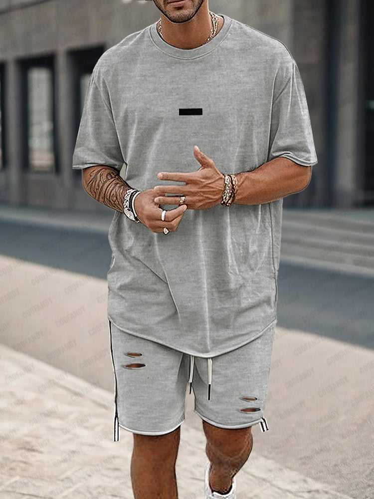 Athleisure Loose Fit T-Shirt Shorts Set
