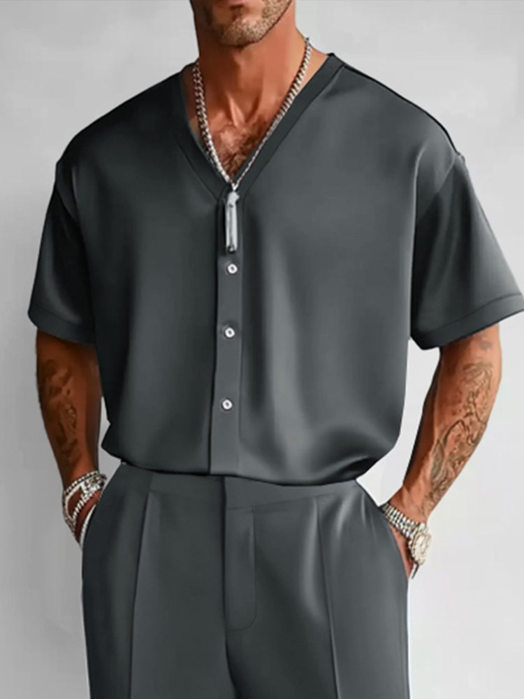 Modern Relaxed Fit Shirt Pants Set