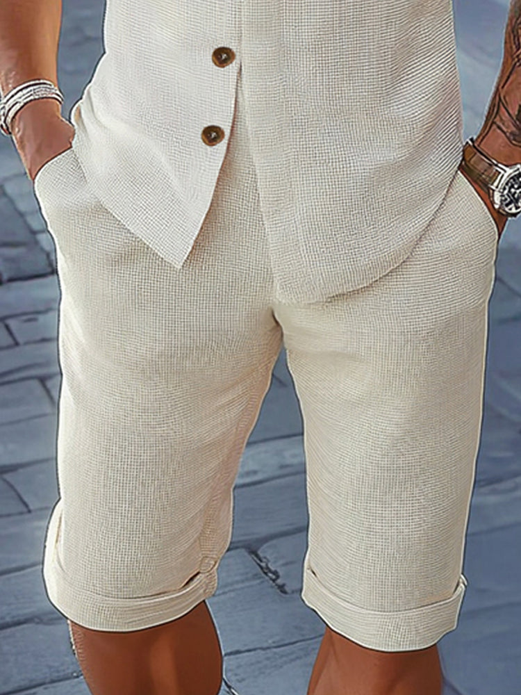 Effortless Textured 2-Piece Outfits