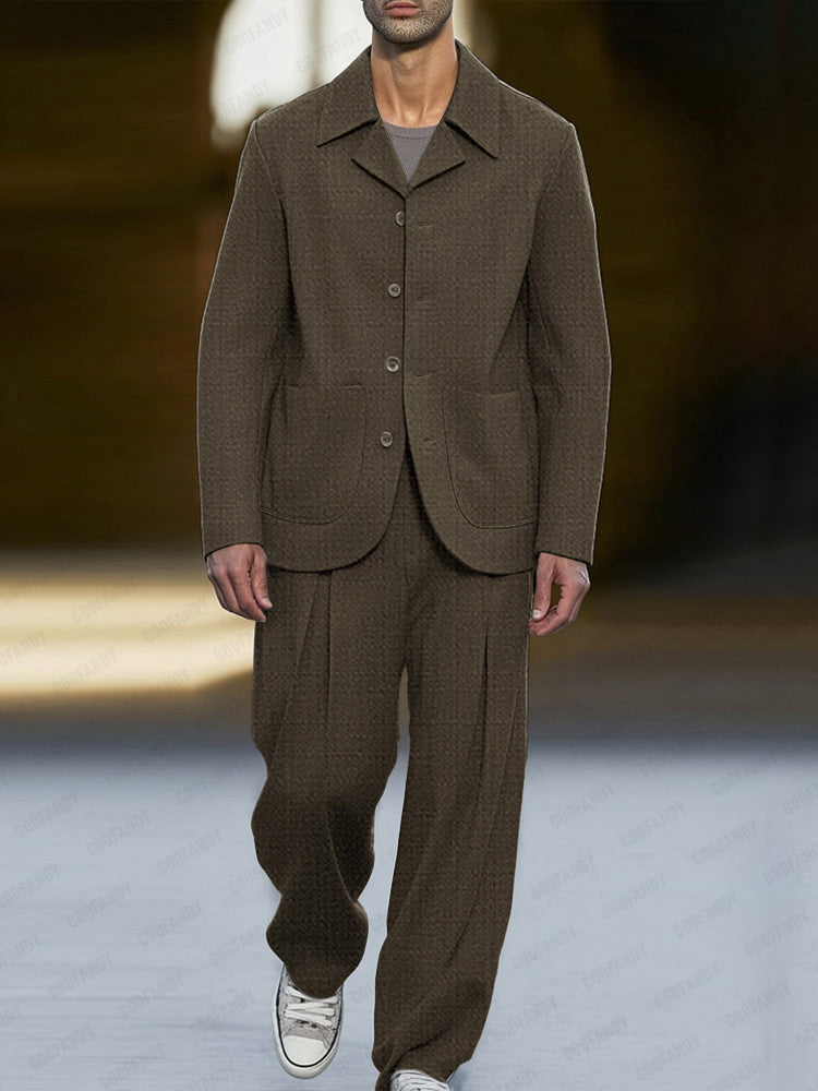 Modern Smart Casual Thin Suit Set