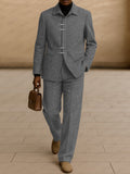 Modern Fit Tweed Blazer Pants Set