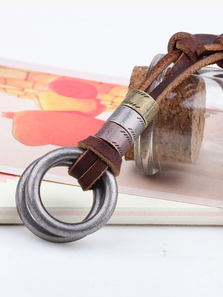 Punk Alloy Leather Pendant Necklace