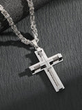 Gothic Alloy Cross Pendant Necklace