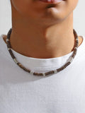 Coconut Natural Stone Beaded Necklace