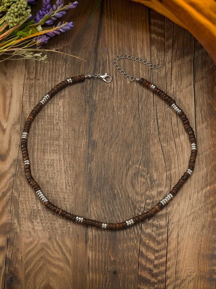 Coconut Natural Stone Beaded Necklace