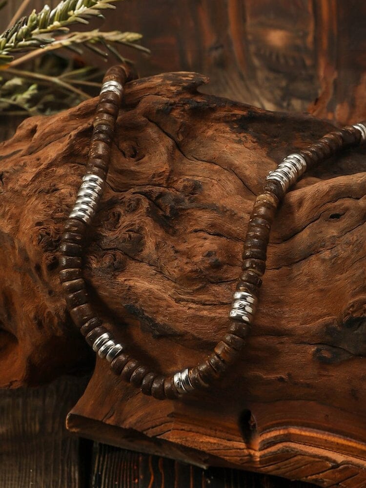 Coconut Natural Stone Beaded Necklace
