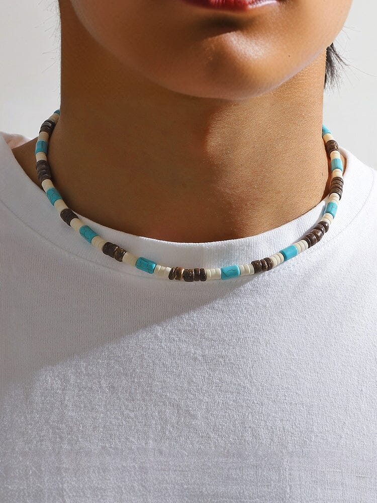 Coconut Natural Stone Beaded Necklace