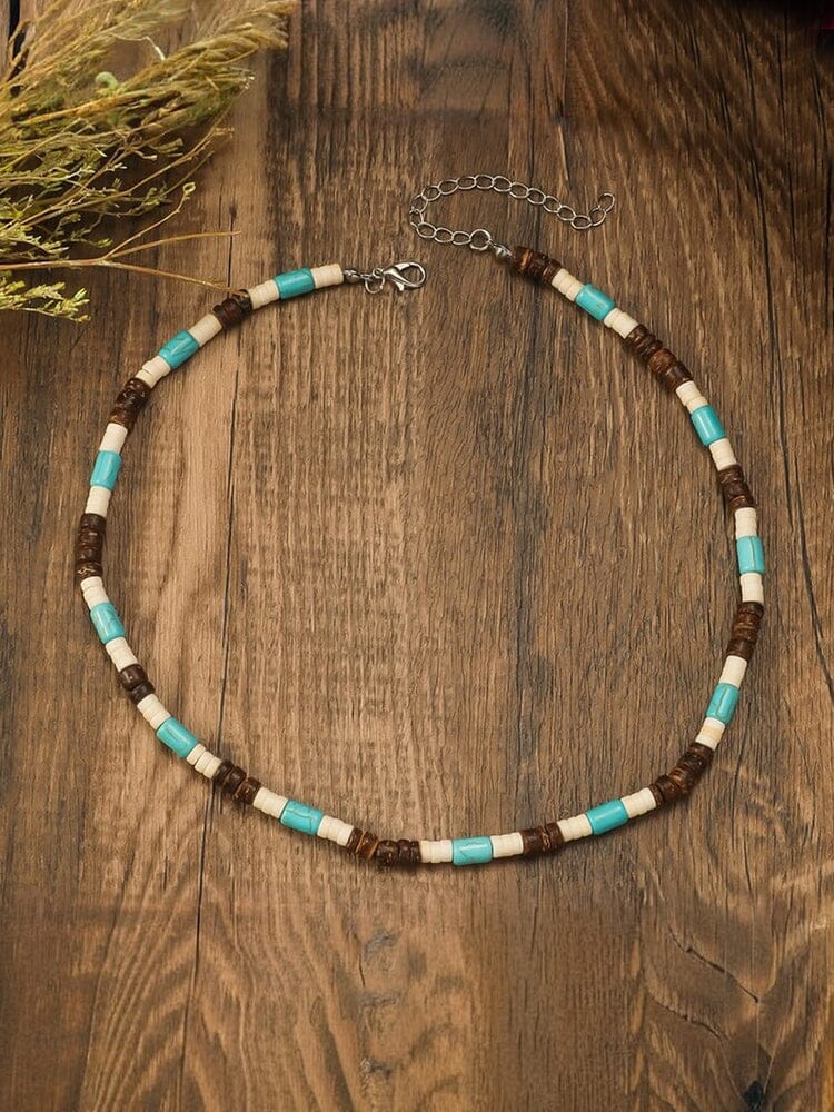 Coconut Natural Stone Beaded Necklace
