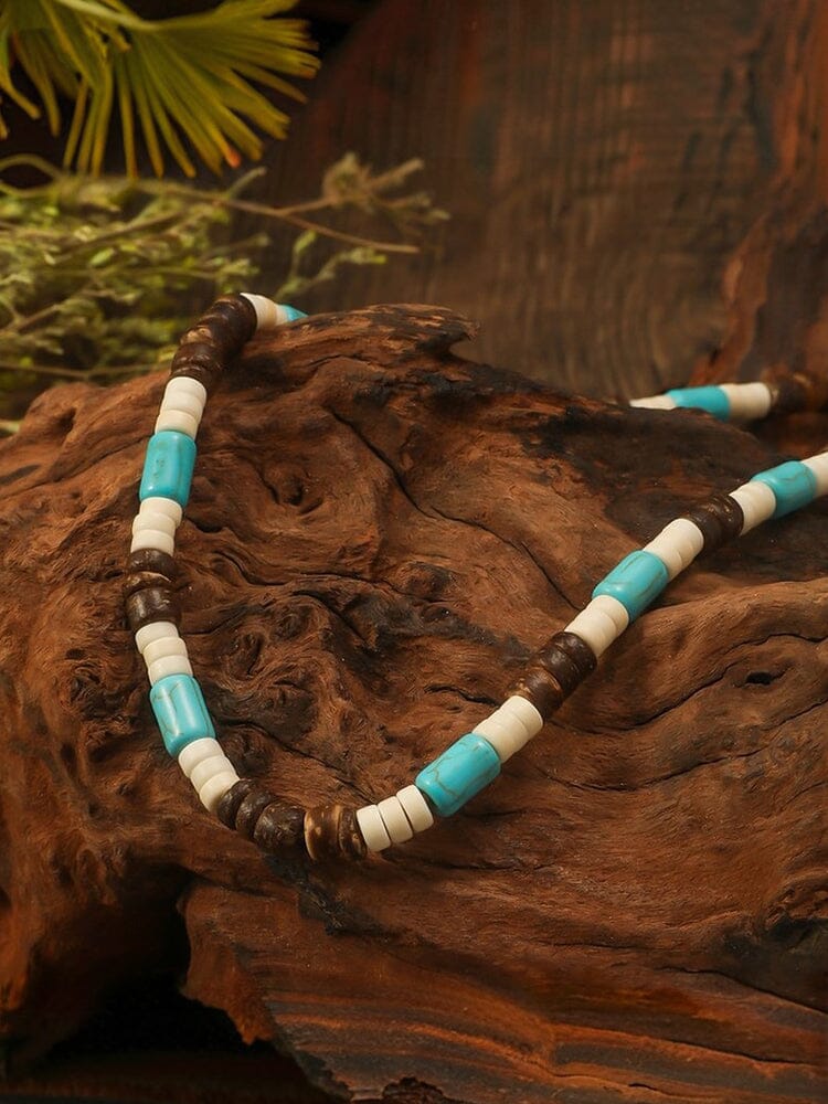 Coconut Natural Stone Beaded Necklace