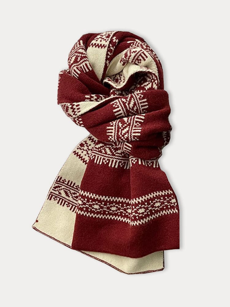 Fashion Jacquard Knit Scarf